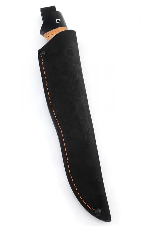 Нож Пума сталь дамаск рукоять береста 