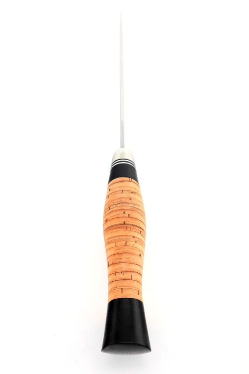 Нож Каюр сталь кованая 95х18 рукоять мельхиор, береста 