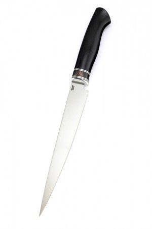 Нож Филейный кованая сталь 95х18 бубинга и черный граб