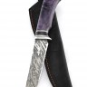 Нож Осётр сталь D2 рукоять карельская береза фиолетовая 