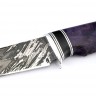 Нож Осётр сталь D2 рукоять карельская береза фиолетовая 