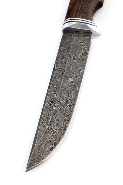 Нож Пума сталь дамаск рукоять ясень термоциклированный  Нож Пума сталь дамаск рукоять ясень термоциклированный