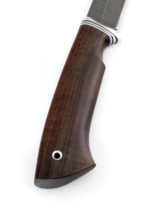 Нож Пума сталь дамаск рукоять ясень термоциклированный  Нож Пума сталь дамаск рукоять ясень термоциклированный