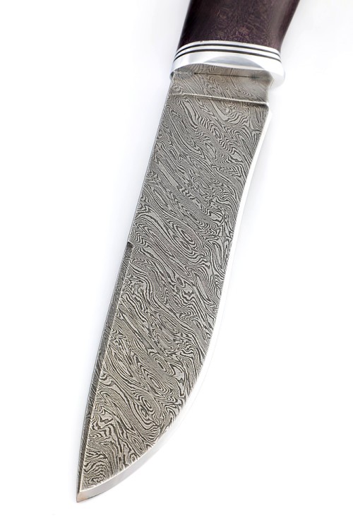 Нож Барс сталь дамаск рукоять карельская береза фиолетовая  Нож Барс сталь дамаск рукоять карельская береза фиолетовая