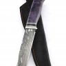 Нож Носорог сталь D2 рукоять карельская береза фиолетовая 