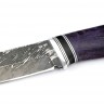 Нож Носорог сталь D2 рукоять карельская береза фиолетовая 