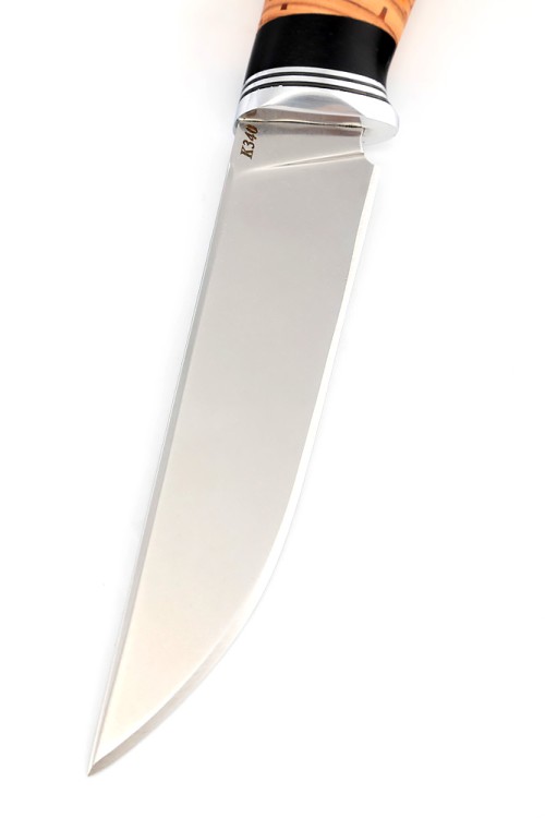 Нож Енот сталь К340 рукоять береста 