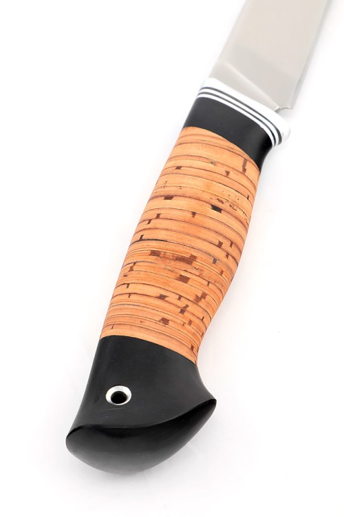 Нож Енот сталь К340 рукоять береста 