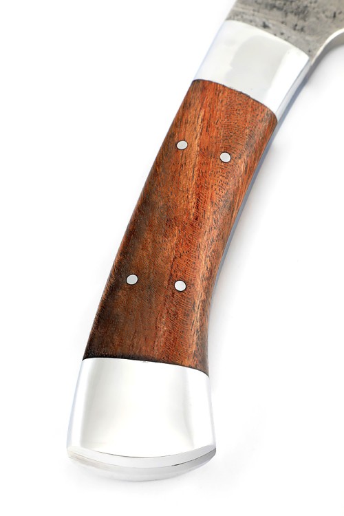 Топорик охотничий (сталь х12МФ со следами ковки, рукоять бубинга-дюраль) цельнометаллический 