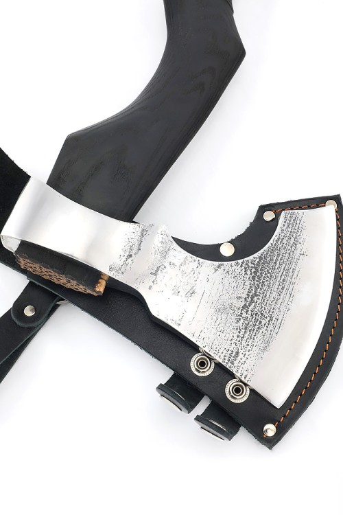 Топор №20 (9ХС, рукоять ясень, тонировка, кожа) 