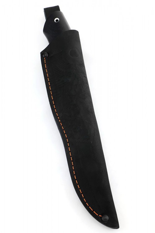 Нож Оскал сталь дамаск рукоять черный граб 