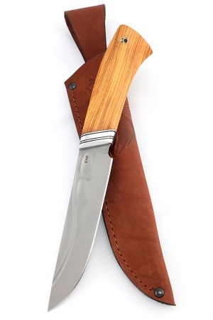 Нож Гепард сталь К340, фигурные долы рукоять олива