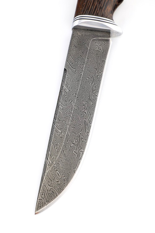 Нож Осетр сталь дамаск, рукоять венге 