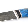 Нож Хантер сталь ХВ5 рукоять вставка черный граб, кап клена синий 