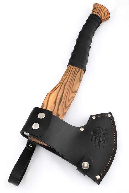 Топор Путник (композитный сплав У10+ХВГ, художественная гравировка ВДВ, рукоять ясень, кожа)  Топор Путник (композитный сплав У10+ХВГ, художественная гравировка ВДВ, рукоять ясень, кожа)