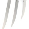 Набор из 3-х филейных ножей сталь кованая 95х18 рукоять вставка карельская береза синяя, черный граб 