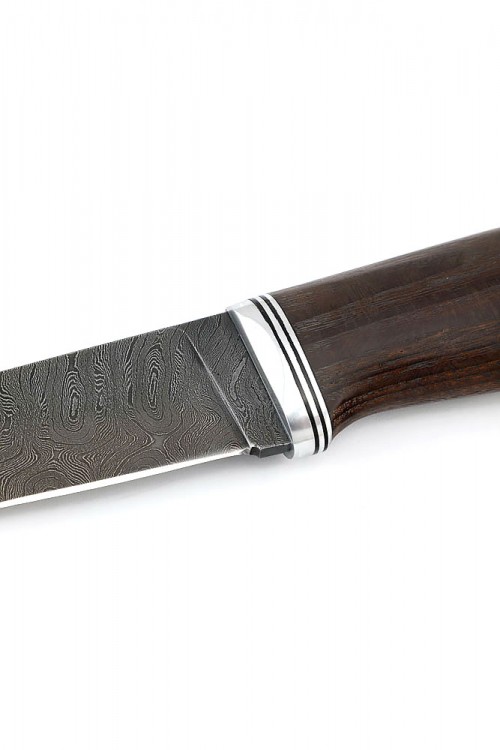 Нож Заяц сталь дамаск рукоять ясень термоциклированный 