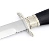 Нож разведчика НР-40 сталь кованая 95х18 мельхиор, деревянные ножны черный граб 
