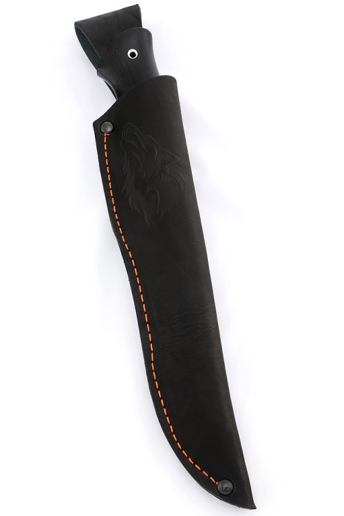 Нож Следопыт сталь дамаск, рукоять черный граб 