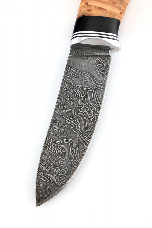 Нож Грибник сталь дамаск рукоять береста 