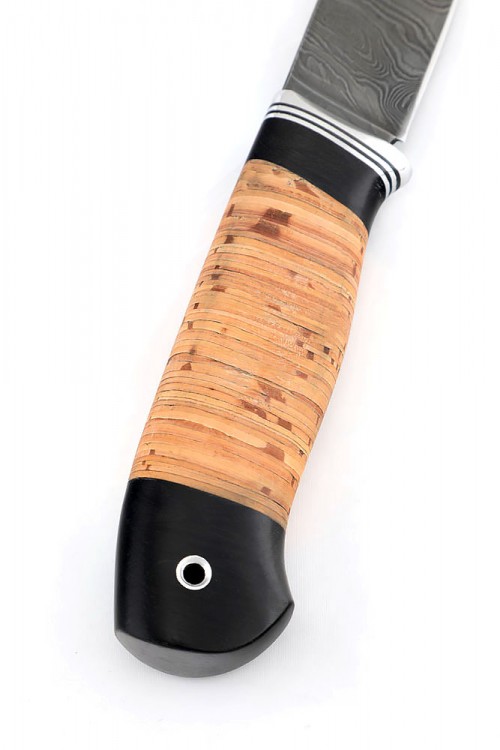 Нож Грибник сталь дамаск рукоять береста 