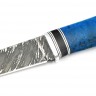 Нож Оскал сталь D2 рукоять кап клена синий 