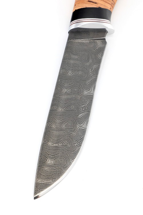 Нож Барс сталь дамаск рукоять береста 