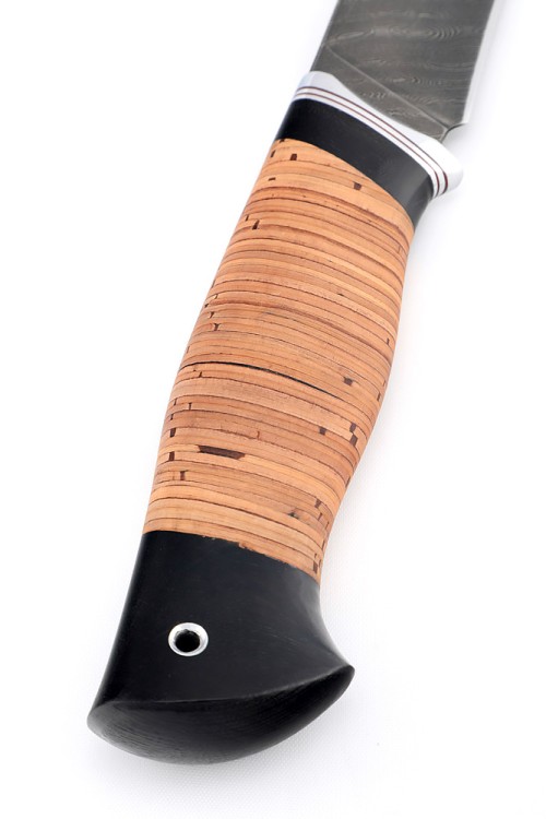 Нож Барс сталь дамаск рукоять береста 