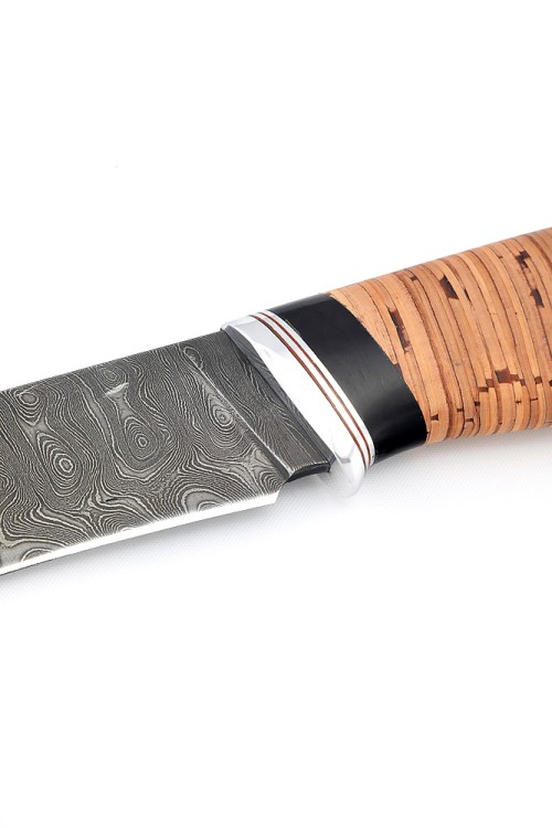 Нож Барс сталь дамаск рукоять береста 