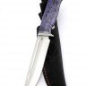 Нож Лось сталь кованая х12мф рукоять стабилизированая карельская береза фиолетовая 