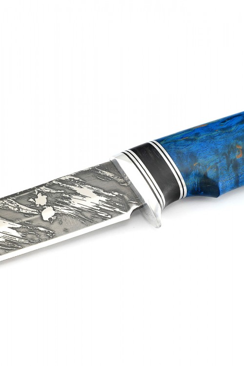 Нож Пума сталь D2 рукоять кап клена синий 