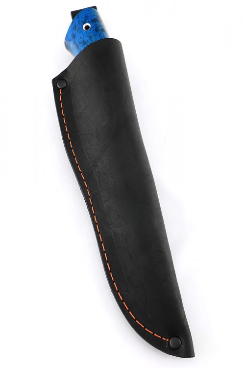 Нож Пума сталь D2 рукоять кап клена синий 