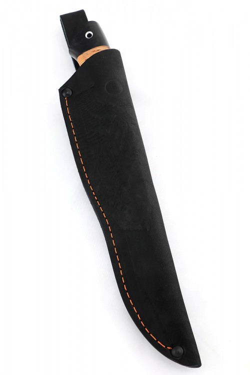 Нож Шмель сталь дамаск рукоять береста 