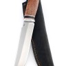Нож Бурлак сталь кованая 95Х18 рукоять вставка черный граб, карельская береза коричневая 