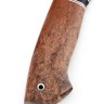 Нож Бурлак сталь кованая 95Х18 рукоять вставка черный граб, карельская береза коричневая 