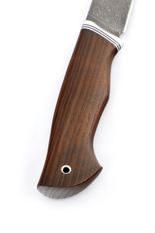 Нож Феникс сталь дамаск, рукоять ясень термоциклированный 