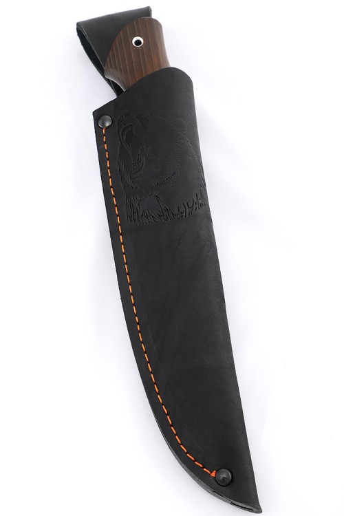 Нож Феникс сталь дамаск, рукоять ясень термоциклированный 