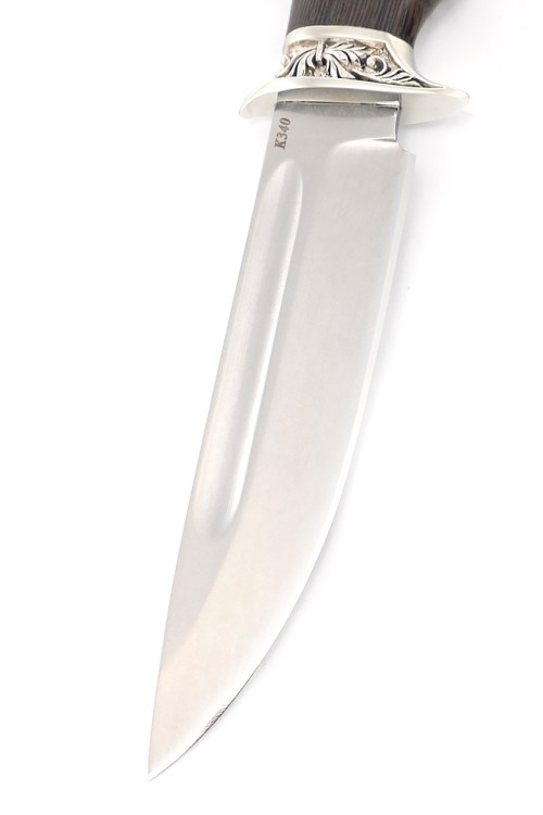 Нож Корсар сталь К340 рукоять мельхиор, венге 