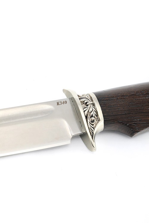 Нож Корсар сталь К340 рукоять мельхиор, венге 