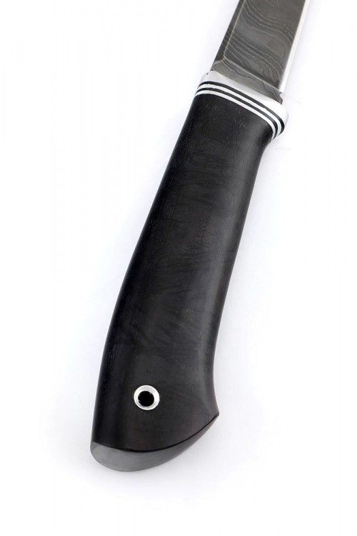 Нож Шмель сталь дамаск рукоять черный граб 