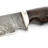 Нож Шкурник сталь D2 рукоять мельхиор карельская береза коричневая 