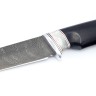 Нож Филейный средний сталь дамаск рукоять вставка акрил белый, черный граб 