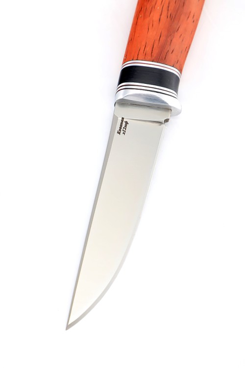 Нож Шмель сталь кованая Х12МФ рукоять вставка черный граб падук 