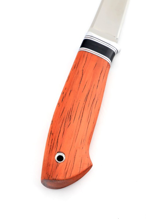 Нож Шмель сталь кованая Х12МФ рукоять вставка черный граб падук 