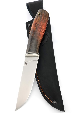 Нож Заяц сталь S390 рукоять стабилизированная карельская береза чернокрасная