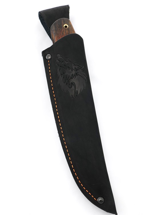 Нож Заяц сталь S390 рукоять стабилизированная карельская береза чернокрасная 