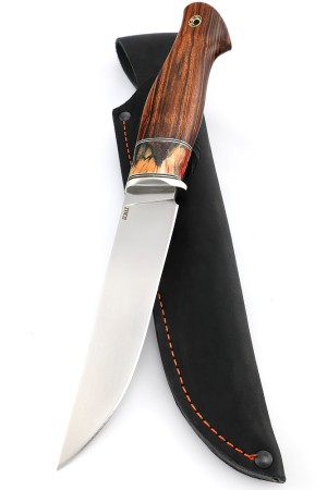 Нож Разделочный сталь Elmax, рукоять вставка зуб мамонта, железное дерево