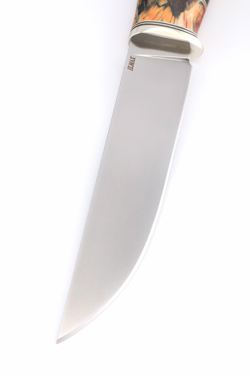 Нож Разделочный сталь Elmax, рукоять вставка зуб мамонта, железное дерево 