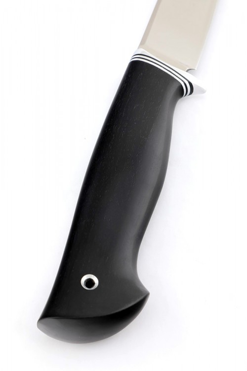 Нож Енот сталь кованая х12мф рукоять черный граб  