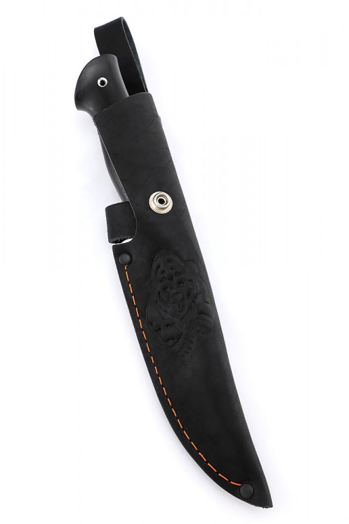 Нож Енот сталь кованая х12мф рукоять черный граб  